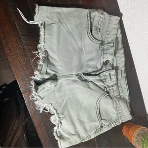 Stylish light green Women's Denim Shorts
